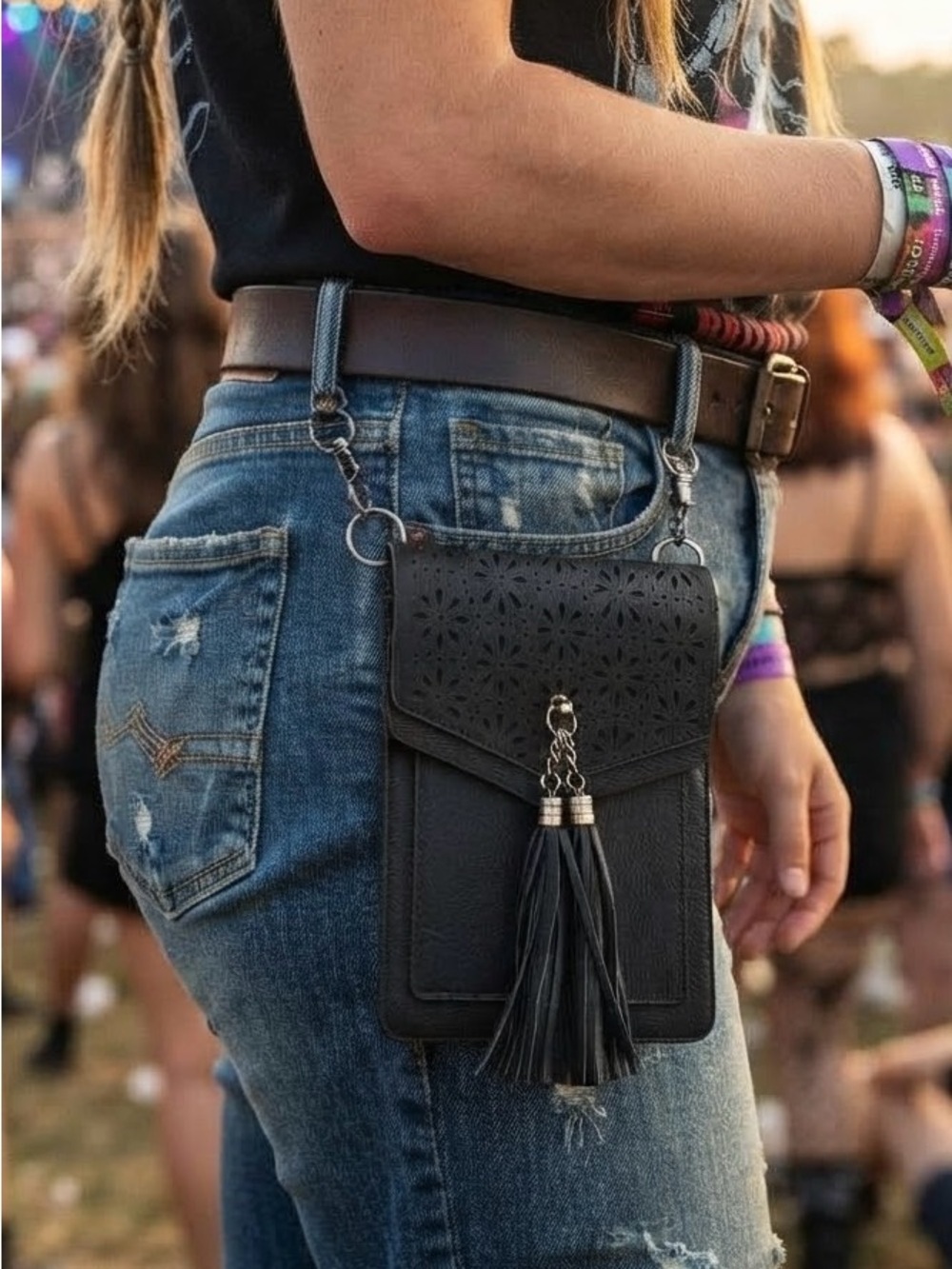 Biker Chic/Concert/Festival Belt
Loop Phone Pouch/Hip Clip 5.5"x7"